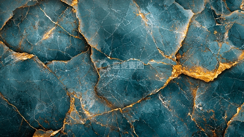 高清大图下载【趣麦麦图】深蓝金线大理石纹理