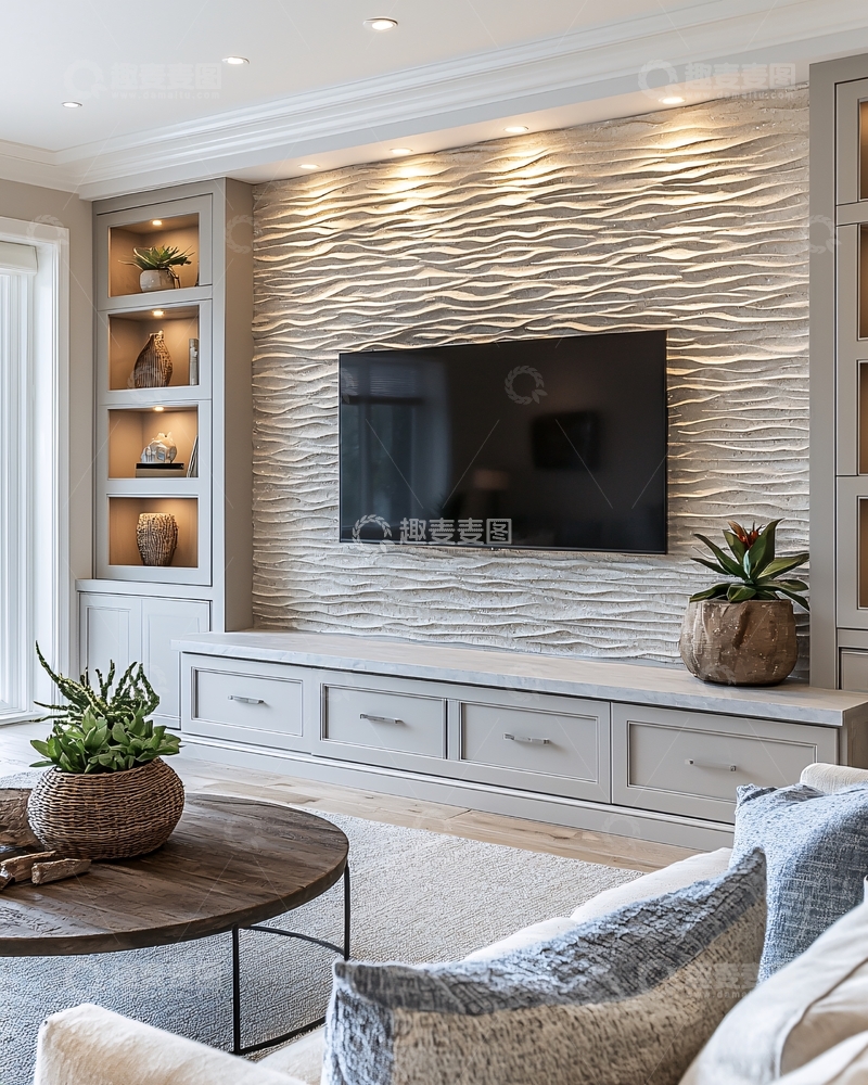 现代简约电视背景墙