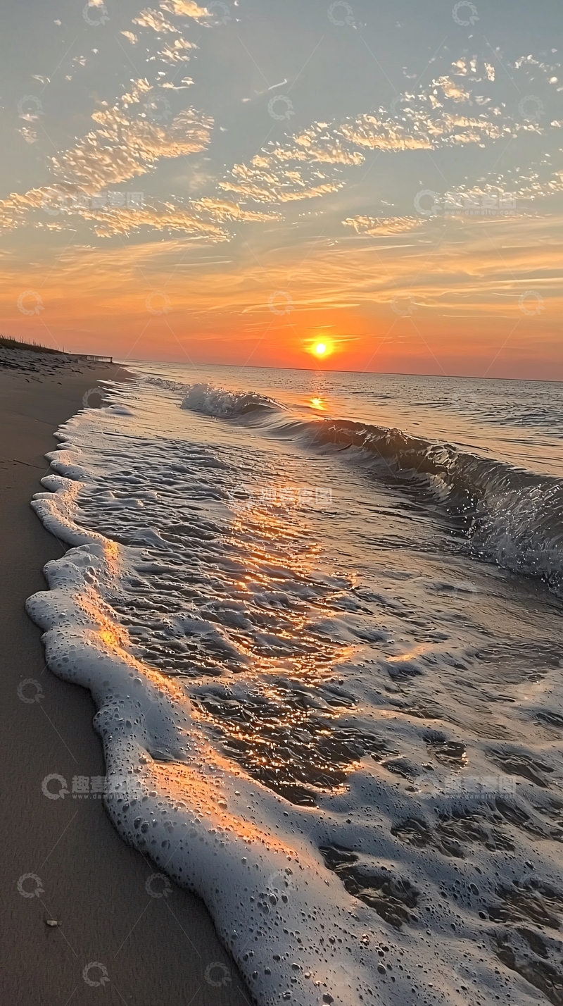 高清大图下载【趣麦麦图】海滩日出