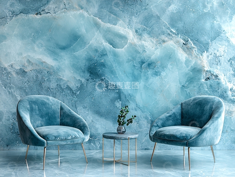 高清大图下载【趣麦麦图】蓝灰色大理石纹理壁纸
