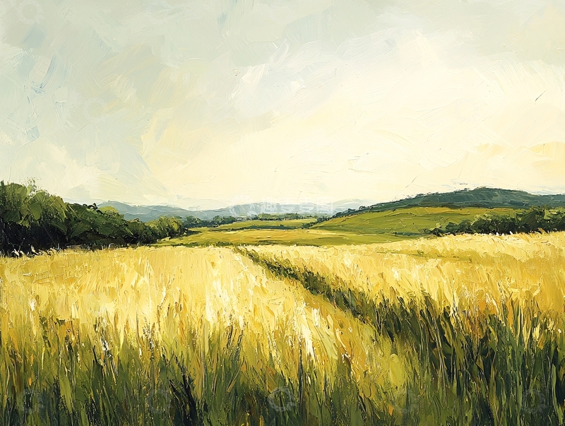 高清大图下载【趣麦麦图】金色麦田田园风光