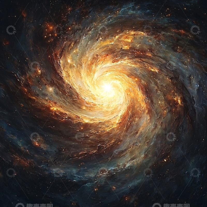 高清大图下载【趣麦麦图】燃烧的宇宙漩涡