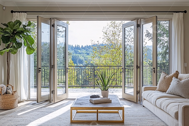 高清大图下载【趣麦麦图】落地窗户外景色