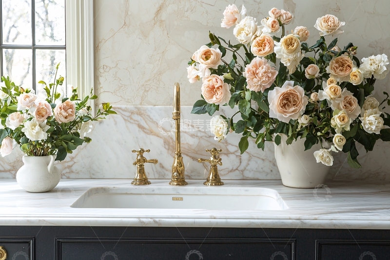 高清大图下载【趣麦麦图】厨房玫瑰花