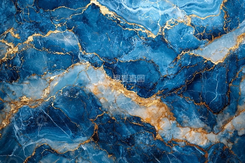 高清大图下载【趣麦麦图】蓝色大理石纹理
