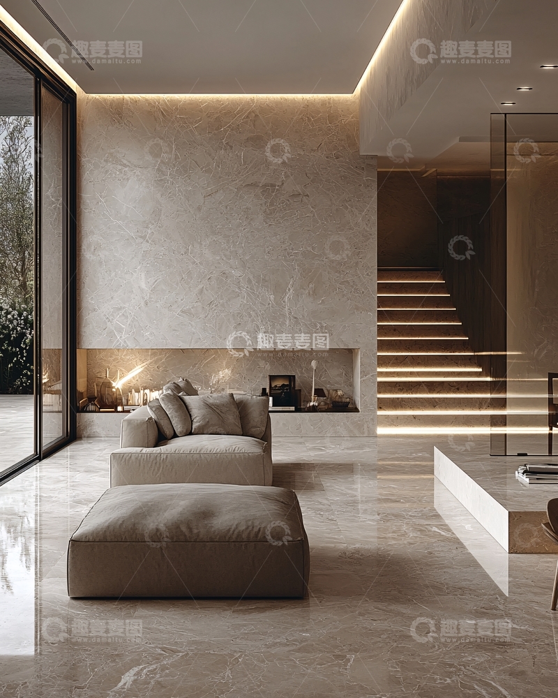 高清大图下载【趣麦麦图】现代极简风格客厅装修