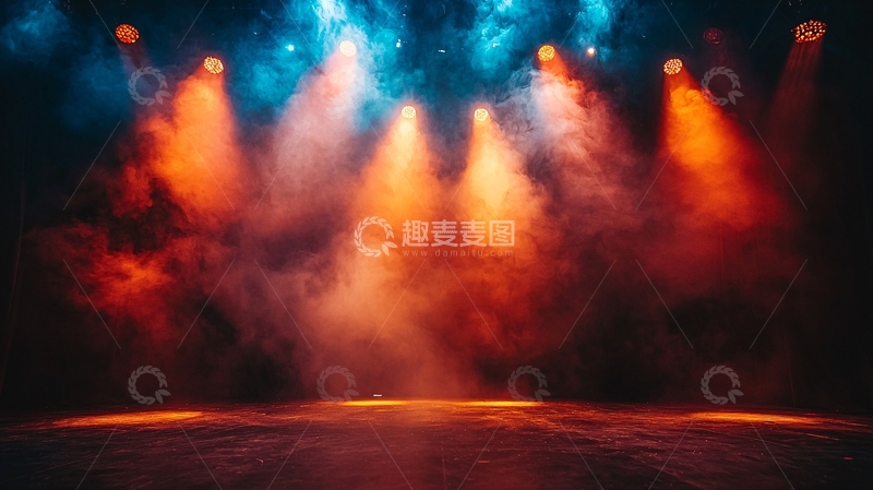 高清大图下载【趣麦麦图】舞台灯光烟雾效果图