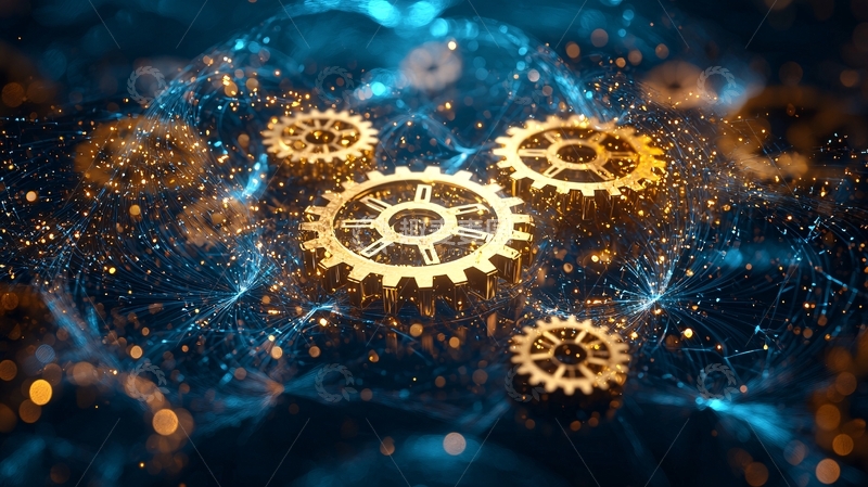 高清大图下载【趣麦麦图】金色齿轮