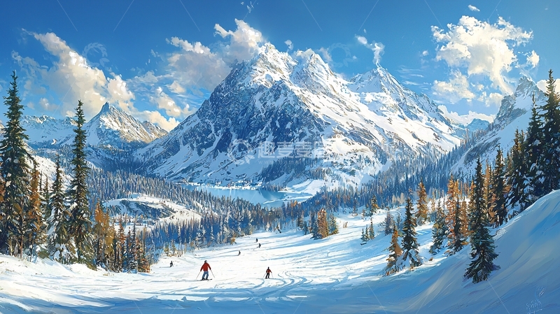 高清大图下载【趣麦麦图】雪山风景