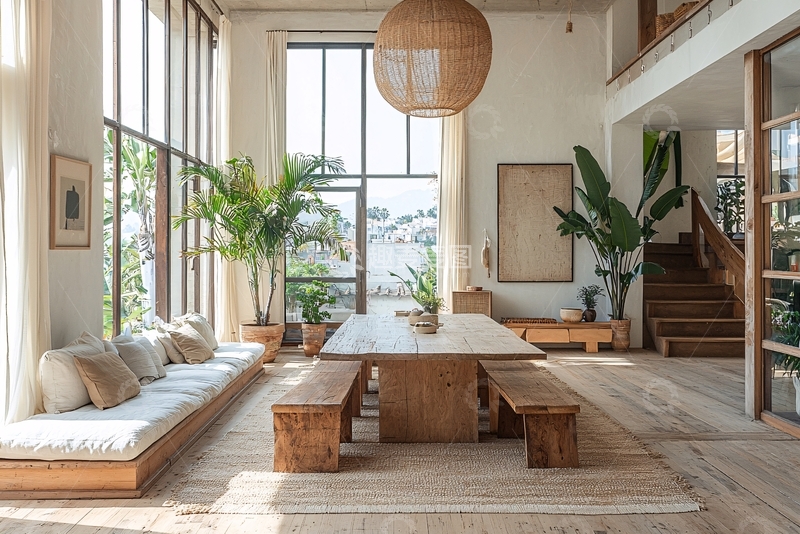 高清大图下载【趣麦麦图】极简风日式原木家居