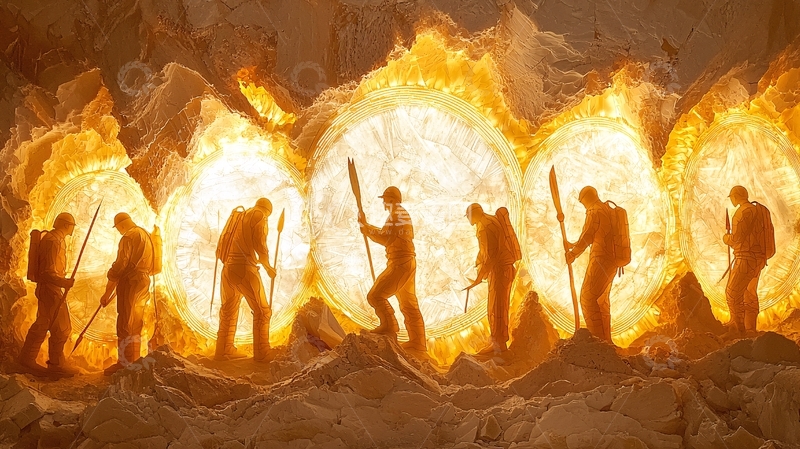 高清大图下载【趣麦麦图】火焰山洞探险队