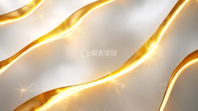 高清大图下载【趣麦麦图】金色丝带