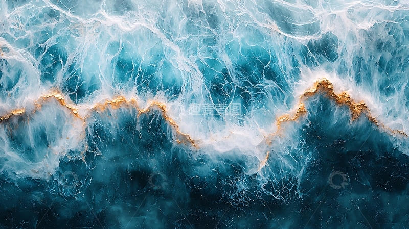 高清大图下载【趣麦麦图】蓝色大海的波涛汹涌