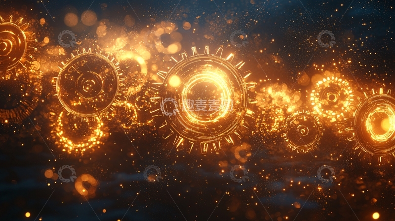 高清大图下载【趣麦麦图】火焰齿轮