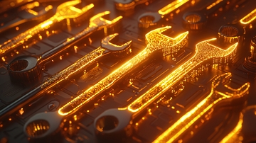 发光扳手电路板背景