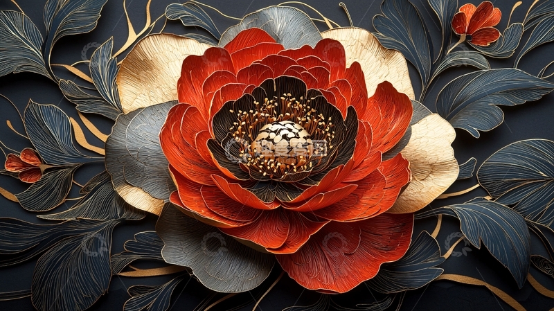 高清大图下载【趣麦麦图】立体花卉壁纸