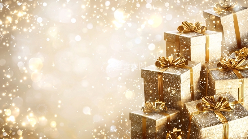 高清大图下载【趣麦麦图】金色礼物堆