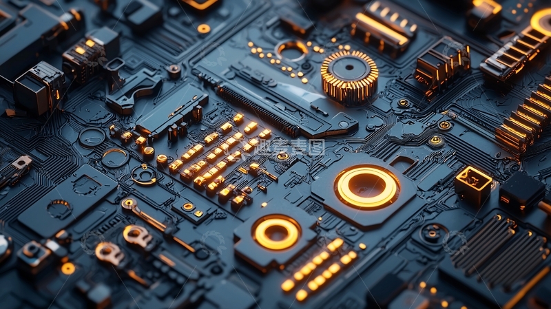高清大图下载【趣麦麦图】电路板特写