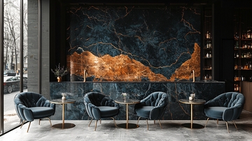 深蓝大理石背景酒吧