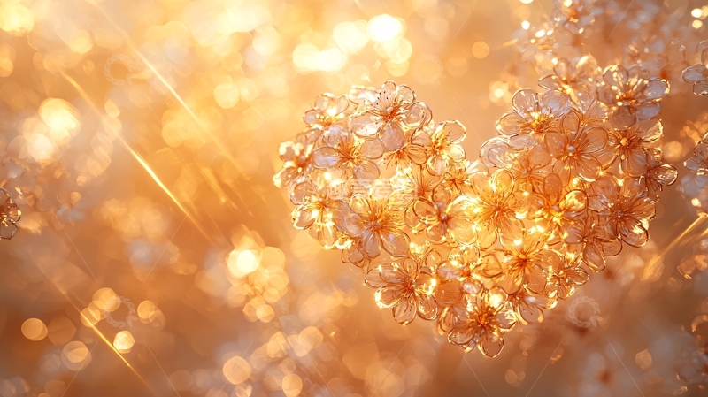 高清大图下载【趣麦麦图】金色花朵背景