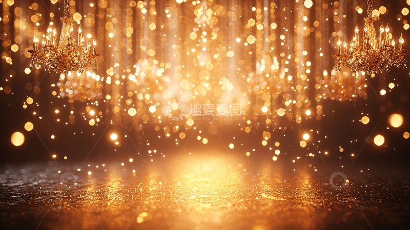 高清大图下载【趣麦麦图】奢华水晶吊灯背景