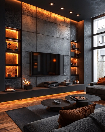 现代工业风客厅