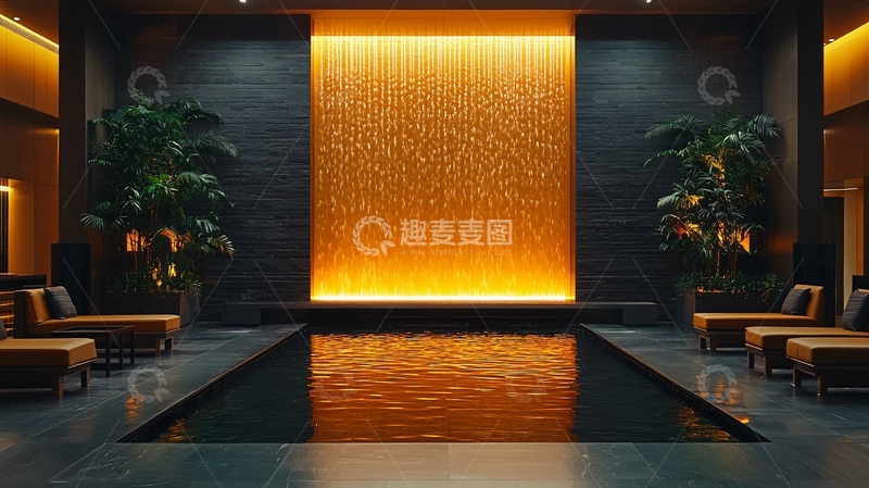 高清大图下载【趣麦麦图】奢华酒店室内泳池
