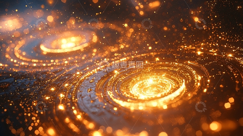 高清大图下载【趣麦麦图】金色漩涡