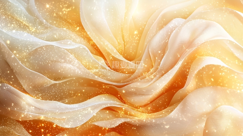 高清大图下载【趣麦麦图】金色丝绸质感