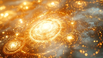 金色宇宙星云