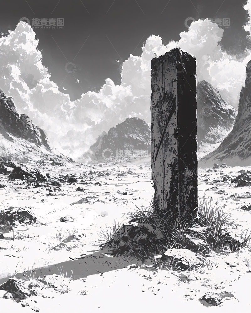 高清大图下载【趣麦麦图】黑白