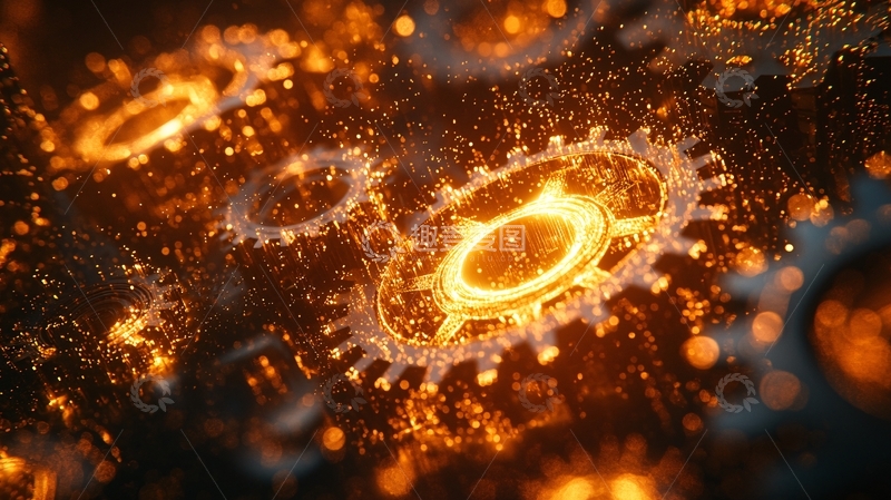 高清大图下载【趣麦麦图】燃烧的齿轮