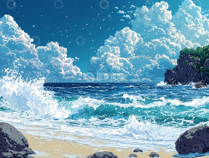 高清大图下载【趣麦麦图】海边风景6