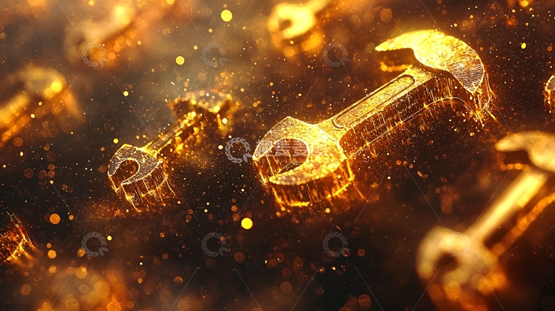 高清大图下载【趣麦麦图】-金色扳手