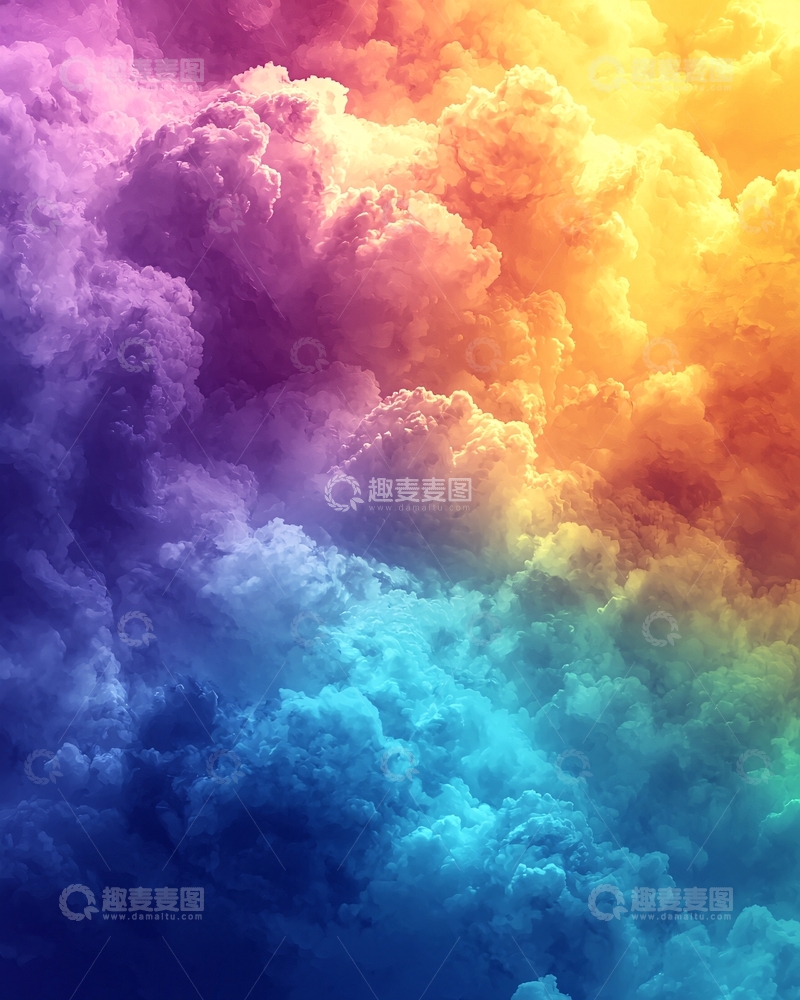 高清大图下载【趣麦麦图】彩色云朵