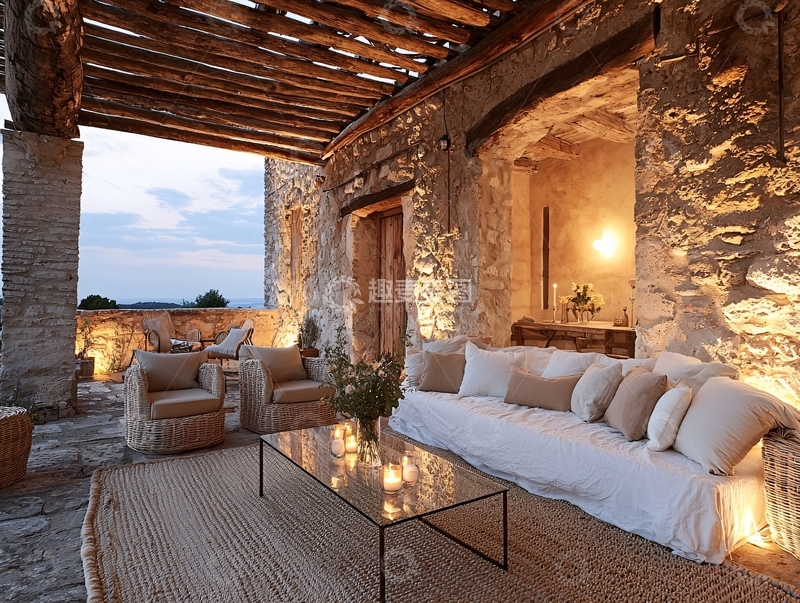 高清大图下载【趣麦麦图】乡村别墅夜景