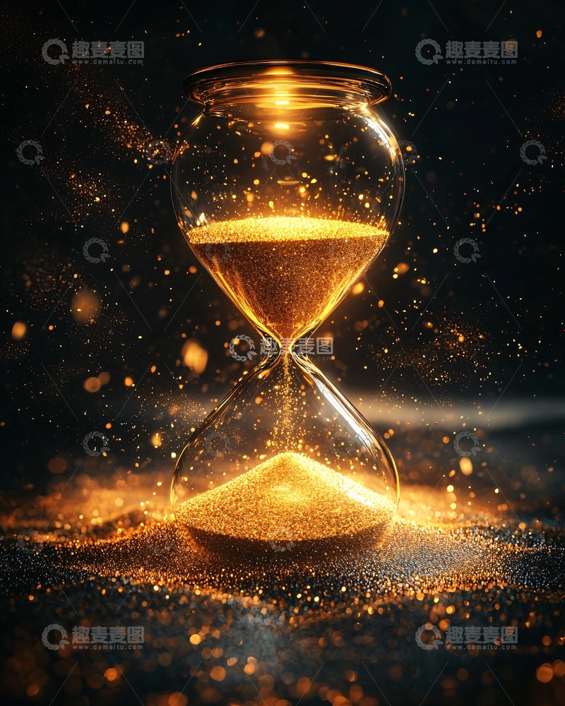 高清大图下载【趣麦麦图】金色沙漏