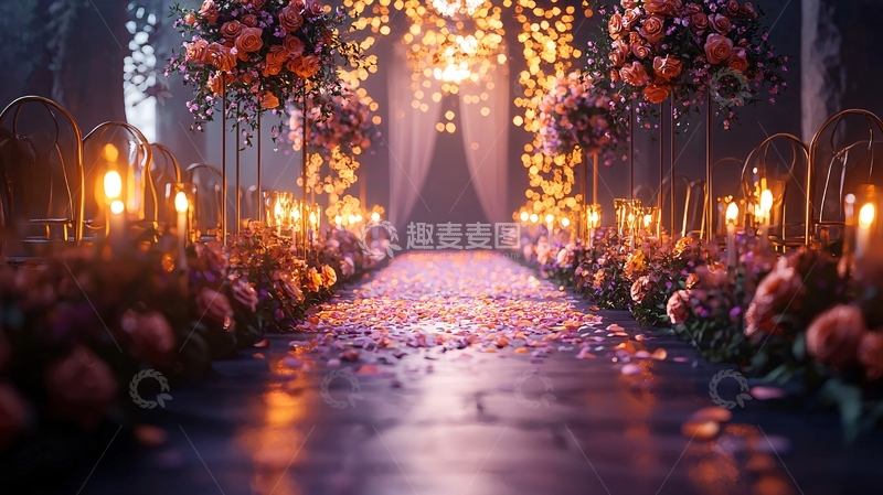 高清大图下载【趣麦麦图】-暗黑系浪漫婚礼场景