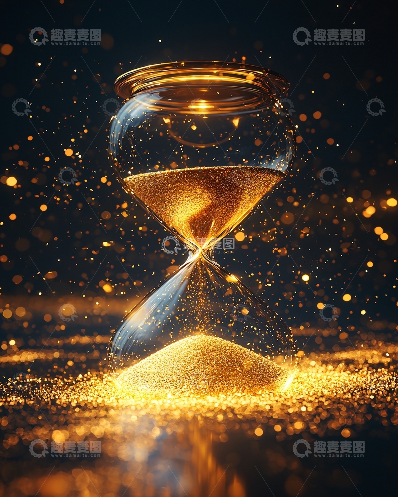 高清大图下载【趣麦麦图】金色沙漏