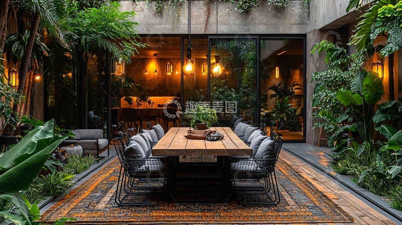 高清大图下载【趣麦麦图】庭院餐厅设计