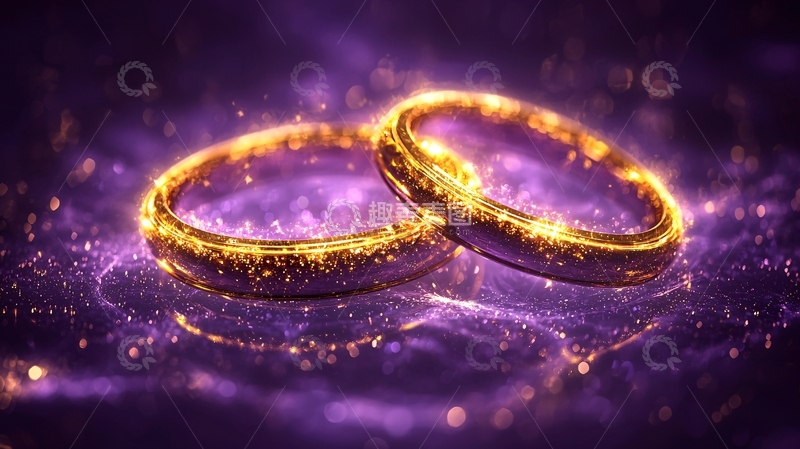 高清大图下载【趣麦麦图】闪耀金色戒指