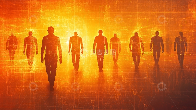 高清大图下载【趣麦麦图】光影中的人群