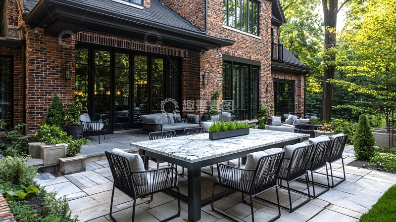 高清大图下载【趣麦麦图】现代别墅后院景观设计