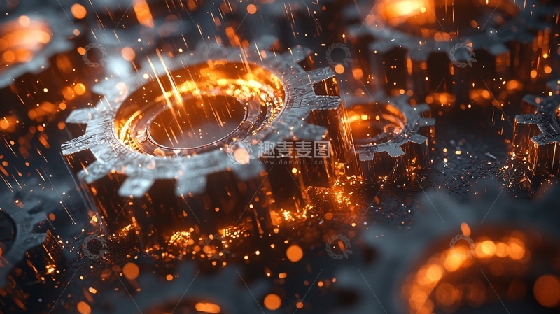 高清大图下载【趣麦麦图】燃烧的齿轮