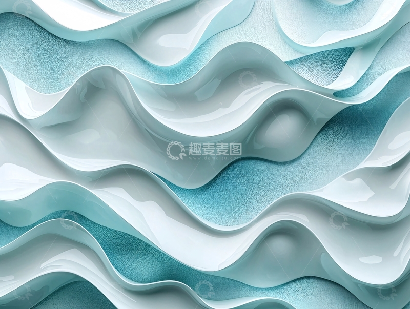 高清大图下载【趣麦麦图】抽象蓝色波浪