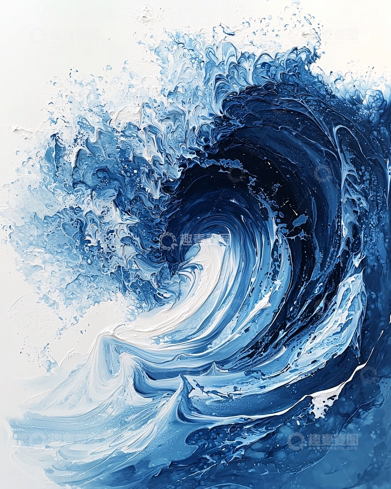 高清大图下载【趣麦麦图】蓝色巨浪