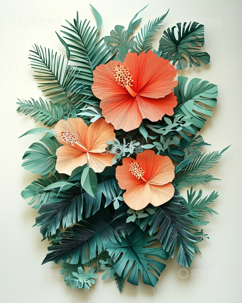 高清大图下载【趣麦麦图】纸艺花卉17