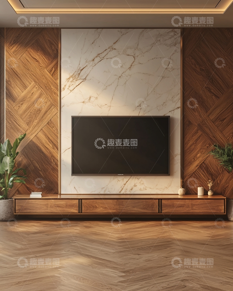 高清大图下载【趣麦麦图】现代简约电视背景墙