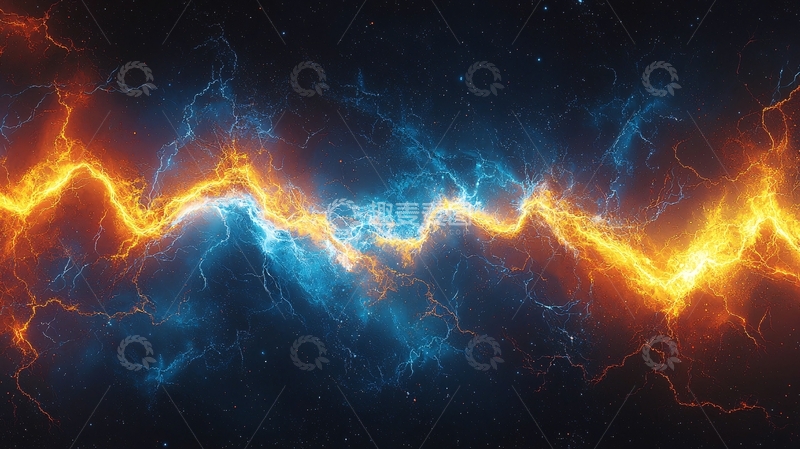 高清大图下载【趣麦麦图】火焰与冰霜能量碰撞