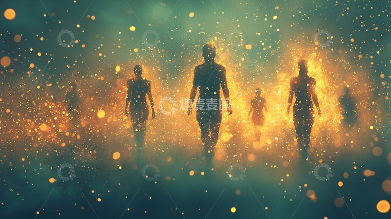 高清大图下载【趣麦麦图】光影人物宇宙空间